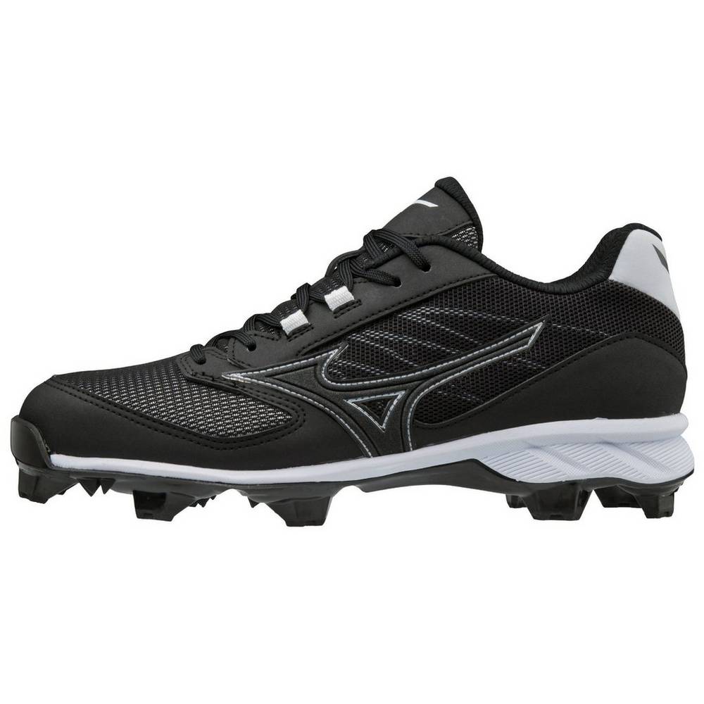 Mizuno 9-Spike Advanced Dominant TPU Molded Férfi Stoplis Cipő Fekete/Fehér SJG724390